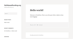 Desktop Screenshot of faithbasedfunding.org